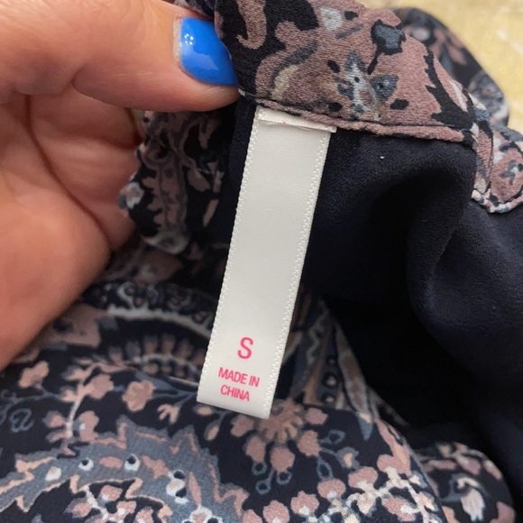 SUNDRESS blouson sundress Ruffled belted high low, casual vintage paisley Small - Picture 17 of 17